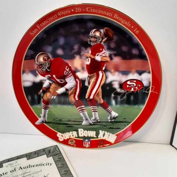 Joe Montana: King of Comebacks Bradford Exchange Super Bowl XXIII 1st Ed. Plate